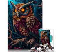 Fantasy Owl JigsawPuzzle 1000 Pieces for Adults,Challenging To Complete But Fun And Humorous Unique Home Decor And Gifts (38x26cm)