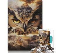 Fantasy Owl JigsawPuzzle 1000 Pieces for Adults,Challenging To Complete But Fun And Humorous with Matching Poster And Trivia Sheet (50x75cm)