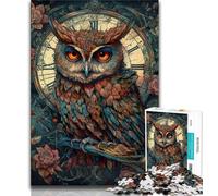 Fantasy Owl JigsawPuzzle 1000 Pieces for Adults,Toys Educational Games Stress Relieving Suitable for Desktop Decoration (38x26cm)