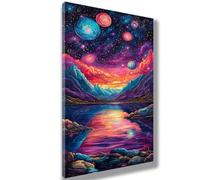 Fantasy Paint by Numbers for Adults 40x80 inch Painting by Number Canvas Kits with Acrylic Paint Brushes, Hobbies for Adults Women Paint-by-Numbers Room Decor Wall Art,Landscape,Without Frame,1709-W