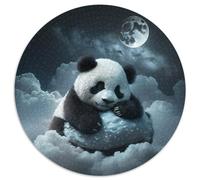 Fantasy Panda Jigsaw Puzzle 1000 Pieces Round JigsawPuzzle 1000 Pieces for Adults Intricate Design for Teenagers, DIY Decor, And Brain-Boosting Fun 67.5x67.5cm