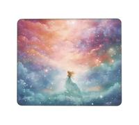 Fantasy Paradise Space 10 x 12 inch Mouse pad, non-slip rubber base with stitched edges, suitable for laptops.