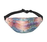 Fantasy Paradise Space Boys large waist bag, travel crossbody waist bag, suitable for enjoying sports, running, cycling, travel, fishing