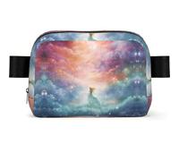 Fantasy Paradise Space Square-Shaped Waist Bag with Durable Polyester and Adjustable Strap for Unisex Use