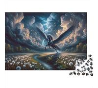 Fantasy Pegasus Flight Jigsaw Puzzles Puzzles for Adults Kids. 1000 Piece Impossible Challenge Toy Educational Game Home Decoration for Adults& Kids Age 14 Years Up 52x38cm/1000pcs