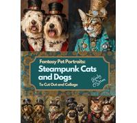 Fantasy Pet Portraits: Steampunk Cats and Dogs To Cut Out and Collage: One sided images for Junk Journaling, Scrapbooking, Mixed Media, Decoupage, Papercrafts, and Collage Art