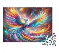 Fantasy Phoenix 1000 Pieces Jigsaw Puzzle for Adults Thick Paper Educational Rainbow Bird Puzzle Home Wall Decor 52x38cm/1000pcs