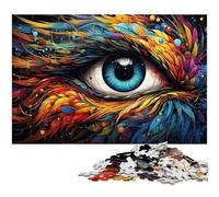 Fantasy Phoenix Eyes Painting 1000Pc Adults Jigsaw Puzzle cardboard Jigsaw Brain-Challenging DIY Decorative Game, Family Interactive Toy 26X38CM/10.23x14.96inch