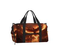 Fantasy Phoenix Gym Duffle Bag with Shoe Compartment Travel Weekender Overnight Bag Waterproof Sports Gym Bag with Shoulder Strap