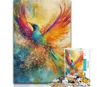 Fantasy Phoenix Jigsaw Puzzles for Teenagers 1000 Piece Puzzle,Fun Games Every Piece Is Unique - Challenging Family Fun Game (50x75cm)