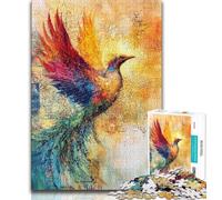 Fantasy Phoenix JigsawPuzzle 1000 Pieces for Adults,Challenging To Complete But Fun And Humorous with Matching Poster And Trivia Sheet 38x26cm