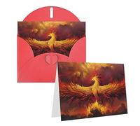Fantasy Phoenix Print Greeting Cards Personalized Thank You Card Blank Note Cards With Envelopes For All Occasions
