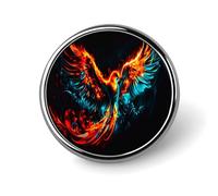 Fantasy Phoenix Rising Fire Badge Round Badge Pin Button Lapel Pin Print Brooch Gifts for Men Women 1 Inch