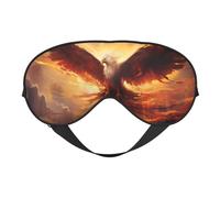 Fantasy Phoenix Sleep Mask for Women & Men - Double-Sided Eye Mask with Adjustable Strap, Soft Silky Feel, Light-Blocking & Breathable for Travel, Nap, Shift Work, Yoga