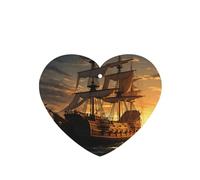 Fantasy pirate ship Car Air Fresheners Cards Set of 4 Pieces, Long-Lasting Auto Aromatherapy Tablets Gifts Car Rearview Mirror Pendant Hanging Scented Cards for Wardrobe Bathroom
