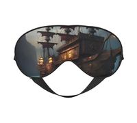 Fantasy Pirate Ship Print Comfortable Sleep Eye Mask Men Women Lightweight Travel Nap Meditation Yoga Work
