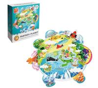 Fantasy Planet Kids Jigsaw Puzzle, 28 Pieces, Space Adventure Theme, Educational Toy