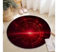 Fantasy Planet Space Rugs Round 150 cm Living Room Modern Non-Slip Area Rug, Round Machine Washable Floor Carpet, Low Pile Soft Circle Rug for Bedroom Kids Room Decor, Blue