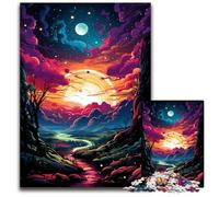 Fantasy Planetary Landscape 1000 Piece Jigsaw Puzzle Wooden Jigsaw Puzzles Perfect for Teenagers Family Bonding Brain Teaser & DIY Home Decor Gift 1000 PCS(75x50cm)