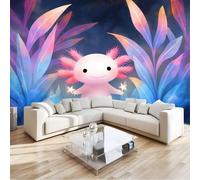 Fantasy Plants Cute Animals Jungle Photo Mural - 250 x 175 cm Non-Woven Premium Fleece Wall Mural - High Definition Art Print Teen Bedroom Game Room Decoration Environmental Friendly Photo Wallpaper