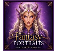 Fantasy Portraits Coloring Book: 50 Stunning Coloring Pages for Adults and Teens Featuring Enchanted Characters, Magical Creatures, Elegant Warriors, and Mystical Faces (Portraits Collection)