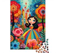 Fantasy Princess Art 1000 Piece Recycled Paper Jigsaw Puzzle for Adults Reusable Stress Relief Challenging Fun Brain Teaser 52x38cm/1000pcs