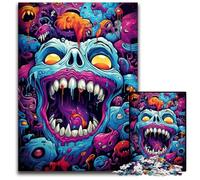 Fantasy Psychedelic Monster JigsawPuzzle 1000 Pieces for Adults Paper Jigsaw Puzzles Colorful Home Decor & Interactive Family Game, 1000 PCS(38x26cm)
