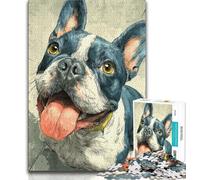 Fantasy Pug 1000 Pieces Jigsaw Puzzle for Adults& Teens,Stress Reliever Difficult Challenge Deal As Gifts for The Whole Family (38x26cm)