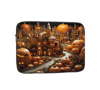 Fantasy Pumpkin City Patterned Laptop Sleeve 12 Inch Shockproof for Slim Protective Notebook Computer Bag Briefcase