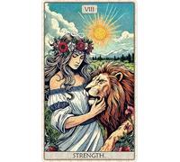 Fantasy Puzzles Wooden Tarot Puzzle Jigsaw Strength 250 Pieces 21x35 Cm (8.26 X 13.77 In)