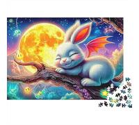 Fantasy Rabbit 1000 Piece Jigsaw Puzzle for Adults Night Sky Puzzle Game for Family Relaxation Home Decoration 70x50cm/1000pcs