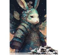 Fantasy Rabbit 500 Piece Wooden Jigsaw Puzzle Educational Puzzle Family Game Jigsaws for Adults Christmas And Birthday Gifts 500pcs (52x38cm)