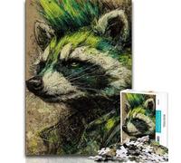 Fantasy Raccoon 1000 Pieces Jigsaw Puzzle For Adults Teens,Decompressing Intellectual Educational Toy Perfect Decoration 50x75cm