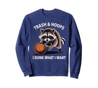 Fantasy Raccoon Basketball TRASH HOOPS Do Dunk What I Want Sweatshirt