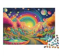 Fantasy Rainbow Landscape 1000 Piece White Tiger Warrior Art Jigsaw Puzzle For Adults Thick Card Board Stress Relief Puzzle Game Gifts Great Gift Idea 52x38cm/1000pcs