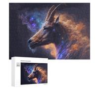 Fantasy Ram with Celestial Background Wooden Picture Puzzle for Adults, 300 PCS