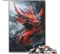 Fantasy Red Dragon JigsawPuzzle 2000 Pieces for Teenagers, Challenging Game And Family Play Parent-child Interaction (70x100cm)