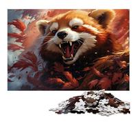 Fantasy Red Panda 1000 Pieces Puzzles for Adults cardboard Puzzles DIY Decoration, Brain Challenge, for Adult, Family, 26X38CM/10.23x14.96inch
