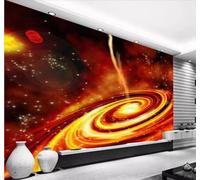 Fantasy Red Universe Milky Way Unique 3D Wallpaper Easy Install Feature Office Living Room Sofa Bedroom TV Background Wall Decoration-430cm×300cm