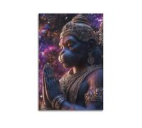 Fantasy Religious Poster Spiritual Monkey Against Cosmic Background Mysterious And Solemn Full Of Fantasy Religious Color Digital Art Canvas Wall Art Posters for Modern Family Bedroom And Office Dec