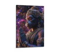 Fantasy Religious Poster Spiritual Monkey Against Cosmic Background Mysterious And Solemn Full Of Fantasy Religious Color Digital Art Canvas Wall Art Posters for Modern Family Bedroom And Office Dec