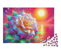 Fantasy Rose 1000 Piece Jigsaw Puzzle for Adults Sunset Lake Jigsaw Puzzle Game Relaxing Home Decor Gift 38x26cm/1000pcs