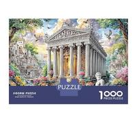 Fantasy Rose Garden Scene Thick Cardboard Puzzle Game 1000 Piece Jigsaw Classical Temple designed for Stress Relief And Travel, A Fantastic Puzzle Idea 52x38cm/1000pcs