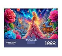 Fantasy Rose Queen Jigsaw Puzzles Puzzles for Adults Kids. 1000 Piece Interesting Great Gifts Challenge Toy Educational Games Home Decoration for Adults& Kids Age 14 Years Up 70x50cm/1000pcs