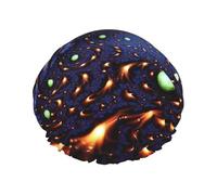 Fantasy Sci-Fi Dizziness Shower Cap for Women Men Double Layer Waterproof Bath Cap Elastic Reusable Shower Hat Bath Hair Wrap Hat Washable Shower Bonnet for Long Hair, Braids Color364