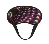 Fantasy Sci-Fi Dizziness Sleep Mask for Side Sleeper Soft Breathable Sleeping Eye Mask Blackout Silk Eye Sleep Shade Cover with Elastic Strap Night Blindfold for Women Men Travel Nap