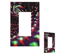 Fantasy Sci-Fi Dizziness Wall Plate Cover Modern Decorative 1 Gang Light Switch Cover Unbreakable Receptacle Outlet Covers For Living Room Bedroom Home Decor 1 Gang