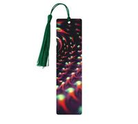 Fantasy Sci-Fi Dizziness Wooden Bookmarks for Book Lovers, Handmade DIY Book Mark with Colorful Tassels Double-Sided Printed Page Markers Artistic Book Accessories Gift for Women Men