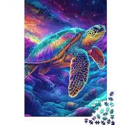 Fantasy Sea Turtle Jigsaw Puzzle for Adults 1000 Piece Jigsaw Puzzle Vibrant Ocean Style Relaxing Focus Family Decor Gift 52x38cm/1000pcs