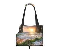 Fantasy sea View Pet Tote Bag Foldable Handbag Carrier for Small Dogs Cats Puppy Portable Travel Shoulder